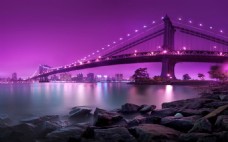 hdr摄影夜景3d海上大桥贴图