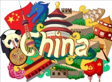 外国字体下载卡通中国矢量图下载