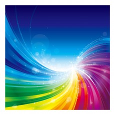 炫酷光效酷炫彩虹色抽象图矢量装饰效果元素素材