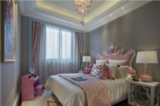 主卧现代公主风卧室粉色床头室内装修效果图