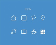 咖啡杯网页UI线条icon图标设计