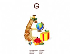 有趣动物字母G