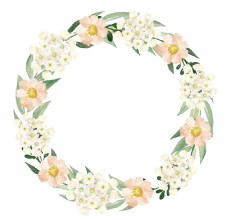牡丹手绘花团锦簇装饰图案