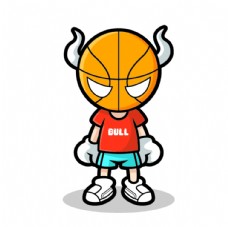 篮球怪兽 篮球小人 矢量 插画