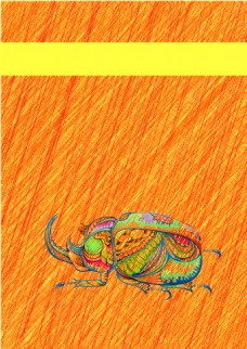 创意画册水彩昆虫创意动物画册封面背景