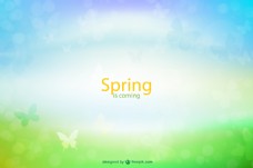 spring春天小清新矢量图H5背景