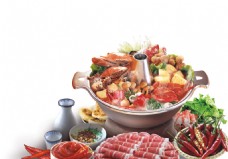 火锅肉食蔬菜涮锅餐饮团聚美食节日