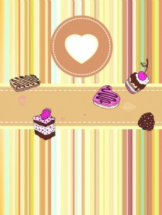 食品背景甜品美食蛋糕竖彩色条纹动感背景
