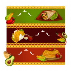 食物矢量边框背景素材