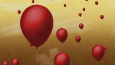 红色气球节日庆祝飞扬视频素材