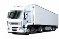 透明素材白色厢式载重卡车免抠png透明图层素材