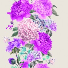 粉紫色手绘花朵卡通矢量素材