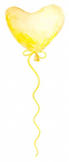 抠图专用黄色气球透明装饰图案