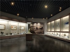 中式古典展厅效果图