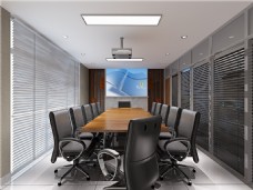 现代办公现代型欧式风格办公室会议室装修效果图
