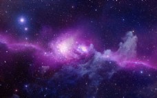 紫色梦幻银河系唯美星空背景