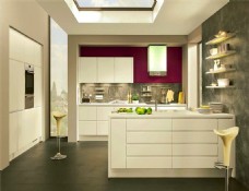 厨房设计现代家装厨房橱柜颜色设计效果图