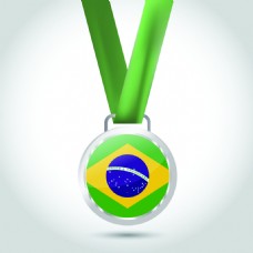巴西奥运奖牌卡通矢量素材