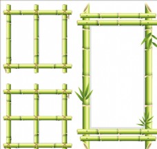 树木矢量竹子框框