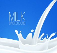 商品矢量牛奶掉落素材的背景