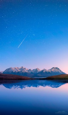 夢幻藍色唯美星空背景