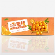 橙色食品水果鲜橙新鲜美味淘宝banner