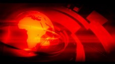 红色地球新闻旋转动态视频素材