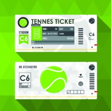 网通网球比赛门票卡通矢量素材