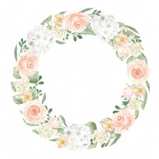 牡丹清新花团锦簇透明装饰图案