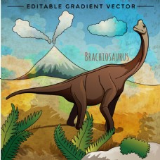白垩纪恐龙手绘白垩纪的恐龙插画