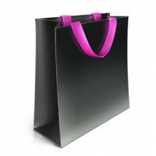紫红色带子灰色购物袋免抠png透明素材