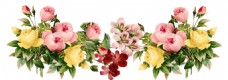 鲜花装饰彩色装饰鲜花免抠png透明素材