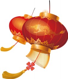 红色中国风灯笼