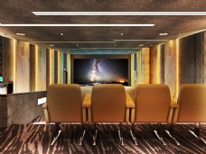 室内设计3D效果图影音室电影院阶梯讲座室