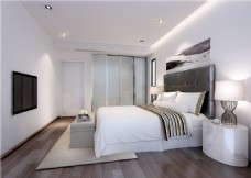 亚太室内设计年鉴2007样板房中式极简温馨卧室样板房效果图
