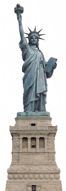 神像举着火炬的自由女神雕像免抠png透明素材
