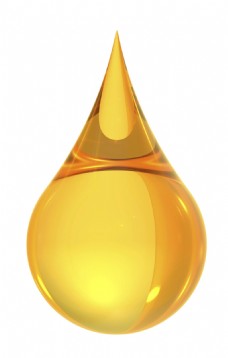透明素材一滴金色透明润滑油免抠png透明图层素材