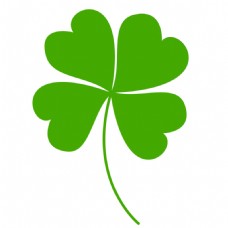 心形绿色四叶草免抠png透明素材