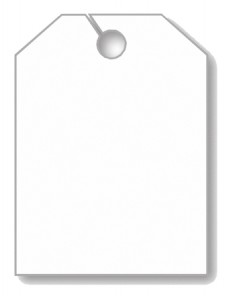 白色空白吊牌免抠png透明素材