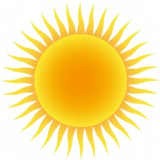 透明发光素材手绘发光的太阳免抠png透明素材