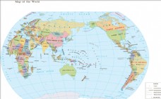 图片素材11亿英语版世界地图