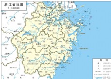 图片素材浙江省标准地图64K