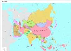 图片素材13530万亚洲地图