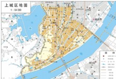 上江浙江杭州市上城区标准地图32K