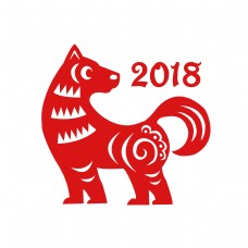 2018狗年剪纸