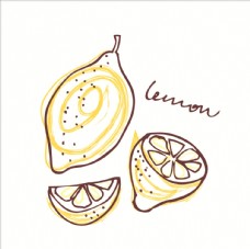 女童印花手绘柠檬矢量图下载
