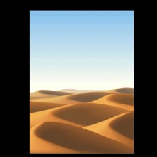 远山手绘沙漠矢量图
