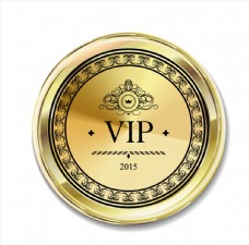 第一金色水晶质感贵宾VIP徽章