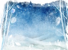 创意冬雪蓝背景图