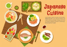 扁平美食的日本料理